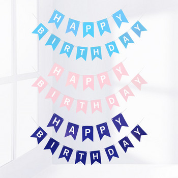 Πολλαπλών θεμάτων Χρόνια πολλά Banner Baby Shower First Birthday Party Decorations Photo Booth Happy Birthday Bunting Garland Flags