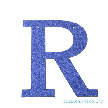1 τμχ/παρτίδα Personalized 13cm DIY Glitter Paper royal blue γράμματα Πανό/Γιρλάντες Κρεμαστά Διακοσμητικά Γάμου Γενέθλια