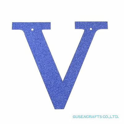 1 бр./лот Персонализирана 13 см. Направи си сам блестяща хартия, кралско сини букви, банери/гирлянди, висящи декорации за сватба, рожден ден