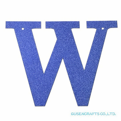 1 бр./лот Персонализирана 13 см. Направи си сам блестяща хартия, кралско сини букви, банери/гирлянди, висящи декорации за сватба, рожден ден