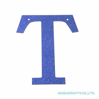 1 бр./лот Персонализирана 13 см. Направи си сам блестяща хартия, кралско сини букви, банери/гирлянди, висящи декорации за сватба, рожден ден