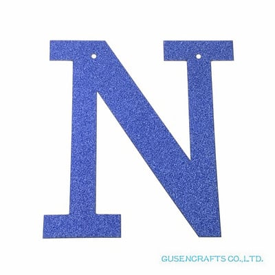 1 бр./лот Персонализирана 13 см. Направи си сам блестяща хартия, кралско сини букви, банери/гирлянди, висящи декорации за сватба, рожден ден