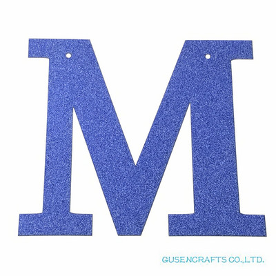 1 бр./лот Персонализирана 13 см. Направи си сам блестяща хартия, кралско сини букви, банери/гирлянди, висящи декорации за сватба, рожден ден