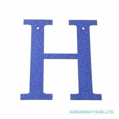 1 бр./лот Персонализирана 13 см. Направи си сам блестяща хартия, кралско сини букви, банери/гирлянди, висящи декорации за сватба, рожден ден