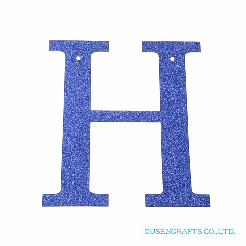 1 бр./лот Персонализирана 13 см. Направи си сам блестяща хартия, кралско сини букви, банери/гирлянди, висящи декорации за сватба, рожден ден