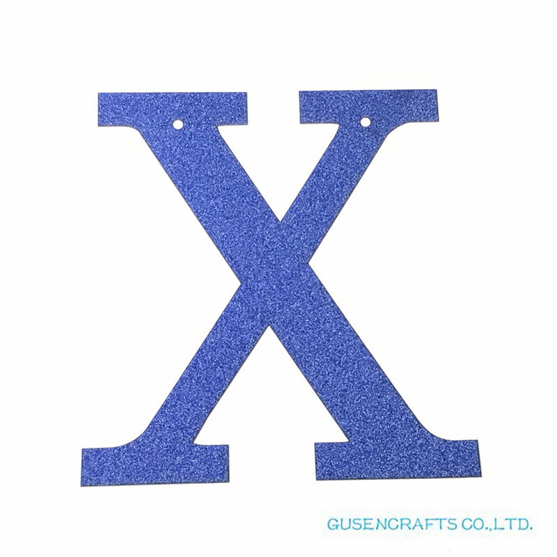 1 бр./лот Персонализирана 13 см. Направи си сам блестяща хартия, кралско сини букви, банери/гирлянди, висящи декорации за сватба, рожден ден