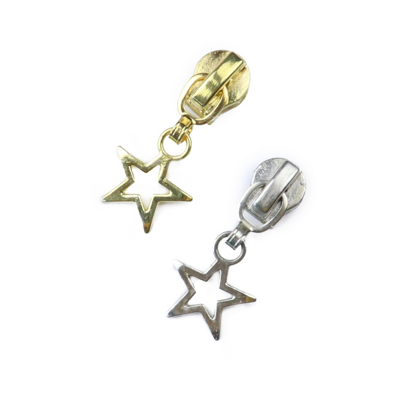 5 vnt. cinko lydinio padengimas 5# užtrauktuko galvutė drabužiams paltai Automatinis užraktas metalinis uždaras užtrauktuko slankiklis „pasidaryk pats“ audinių siuvimo priedai