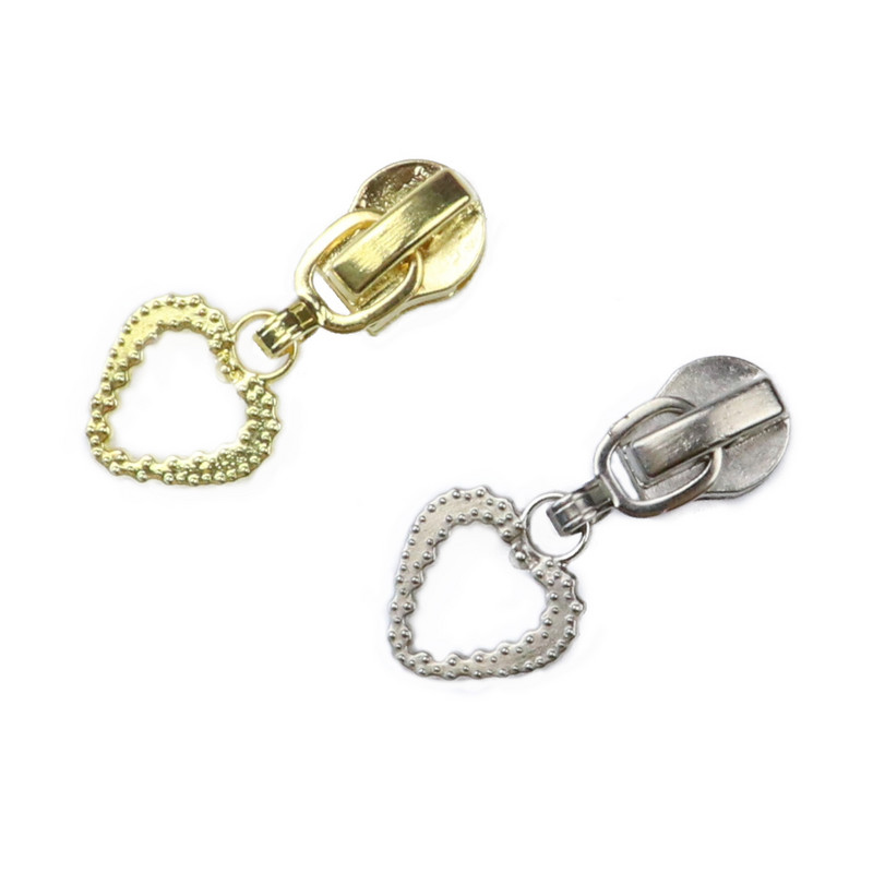 5 vnt. cinko lydinio padengimas 5# užtrauktuko galvutė drabužiams paltai Automatinis užraktas metalinis uždaras užtrauktuko slankiklis „pasidaryk pats“ audinių siuvimo priedai