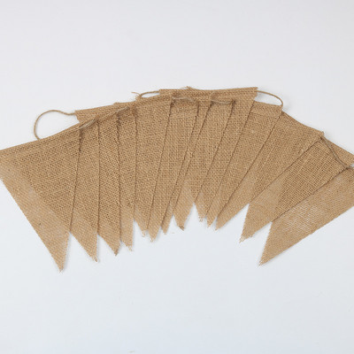 3M vintage džutas audekla reklāmkarogs kāzu ballīšu fotografēšanai rekvizīti svinību ballītes dekorēšanai 13 karogi