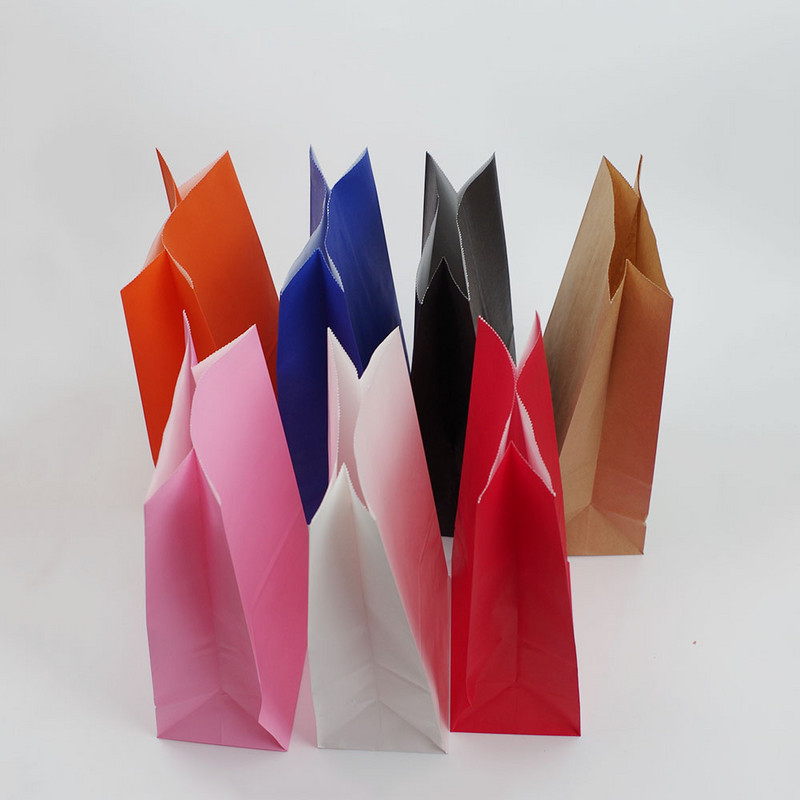 10 bucăți pungi colorate de hârtie pentru petrecere de nuntă, bomboane, cadou, pungă de hârtie, biscuiți, biscuiți, pâine, aspect, gustări, coacere, pungă pentru pachet