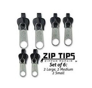 6 vnt! Užtrauktuko galvutės gelbėjimo momentinio remonto rinkinys Praktiškas pataisymas Juodi užtrauktukai, skirti drabužių keitimo priedams