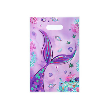 Mermaid Party Πλαστικές τσάντες Goodie Τσάντες δώρου Mermaid Tail Candy για Mermaid One Birthday Decor Baby Shower Party με θέμα τη θάλασσα