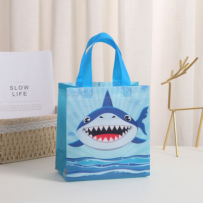 Kutija za slatkiše s temom morskog psa od 4 komada Poklon vrećica za kolačiće s naljepnicama Dječje dekoracije za rođendanske zabave s oceanskim životinjama Pribor za tuširanje djeteta