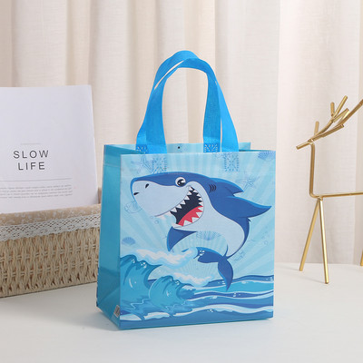 Kutija za slatkiše s temom morskog psa od 4 komada Poklon vrećica za kolačiće s naljepnicama Dječje dekoracije za rođendanske zabave s oceanskim životinjama Pribor za tuširanje djeteta