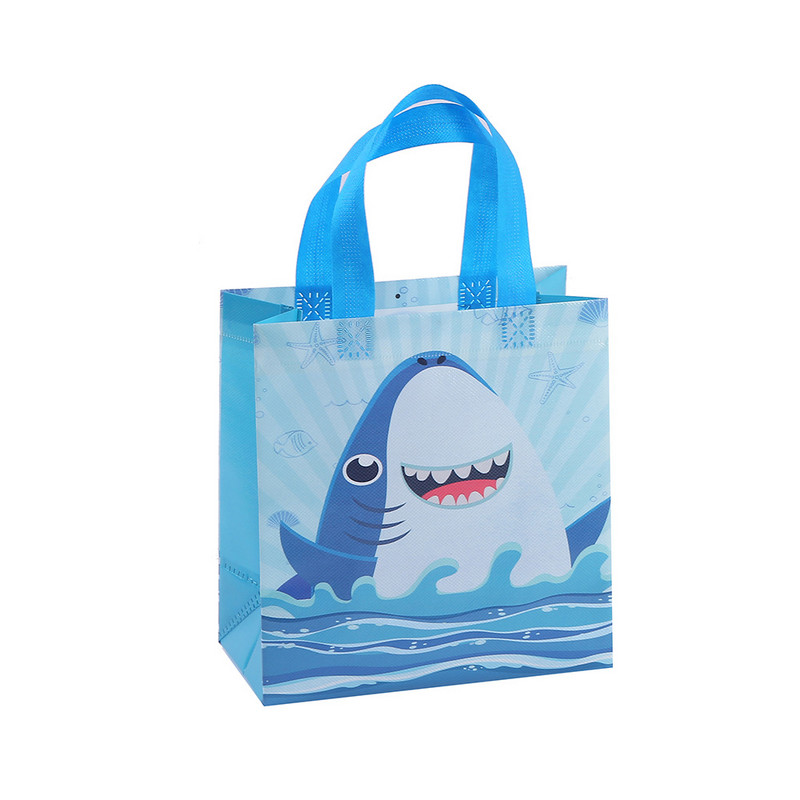 Kutija za slatkiše s temom morskog psa od 4 komada Poklon vrećica za kolačiće s naljepnicama Dječje dekoracije za rođendanske zabave s oceanskim životinjama Pribor za tuširanje djeteta