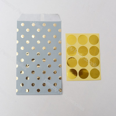 12 bucăți îngroșați cadou pungă de hârtie cu puncte autocolante caramele dulciuri prăjituri inimă pungă de hârtie kraft pentru petrecere de Crăciun saci de artizanat husă aniversare