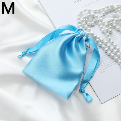 Imiteeritud siidist ehete kottide kotid, nööride kotid, kommid, pulmapeo meik, kingituste tasku pakkimise varustus