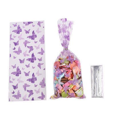 25/50 KOM Leptir vrećice za darove za zabavu, vrećica za pakiranje slatkiša i keksa Leptir vrećica za poslastice za djecu Rođendanske potrepštine Dekoracija za zabavu konja
