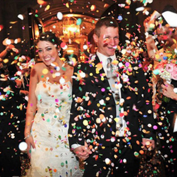 Πολύχρωμο κομφετί γαμήλιο πάρτι που ρίχνει προμήθειες τεχνητό χαρτί αποκόμματα γέμιση μπαλονιών αξεσουάρ για πάρτι γενεθλίων γάμου