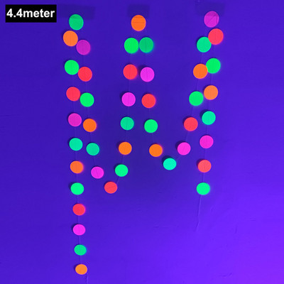 UV-fényű party-kiegészítők Neon kerek konfetti világító körpontok Neon dekoráció Ragyog az UV-partiban esküvői születésnapi partira