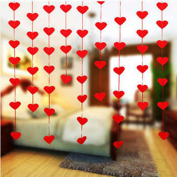 48 Hearts Banner Γιρλάντα Ρομαντική διακόσμηση γάμου Διαρρύθμιση δωματίου γάμου DIY Garland Love Curtain Χριστουγεννιάτικες προμήθειες