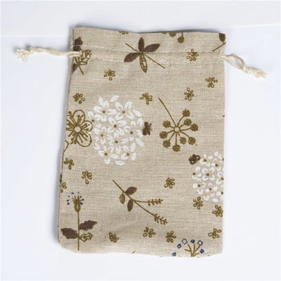 20 buc 10x14 cm imprimare desene animate multicolore vintage din pânză naturală de pânză naturală, cadou, pungi de bomboane pentru petrecere de nuntă.