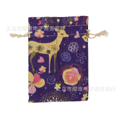 20 buc 10x14 cm imprimare desene animate multicolore vintage din pânză naturală de pânză naturală, cadou, pungi de bomboane pentru petrecere de nuntă.