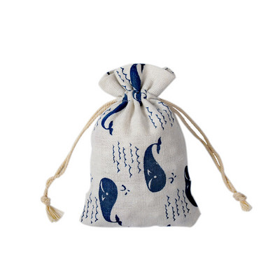 20 buc 10x14 cm imprimare desene animate multicolore vintage din pânză naturală de pânză naturală, cadou, pungi de bomboane pentru petrecere de nuntă.