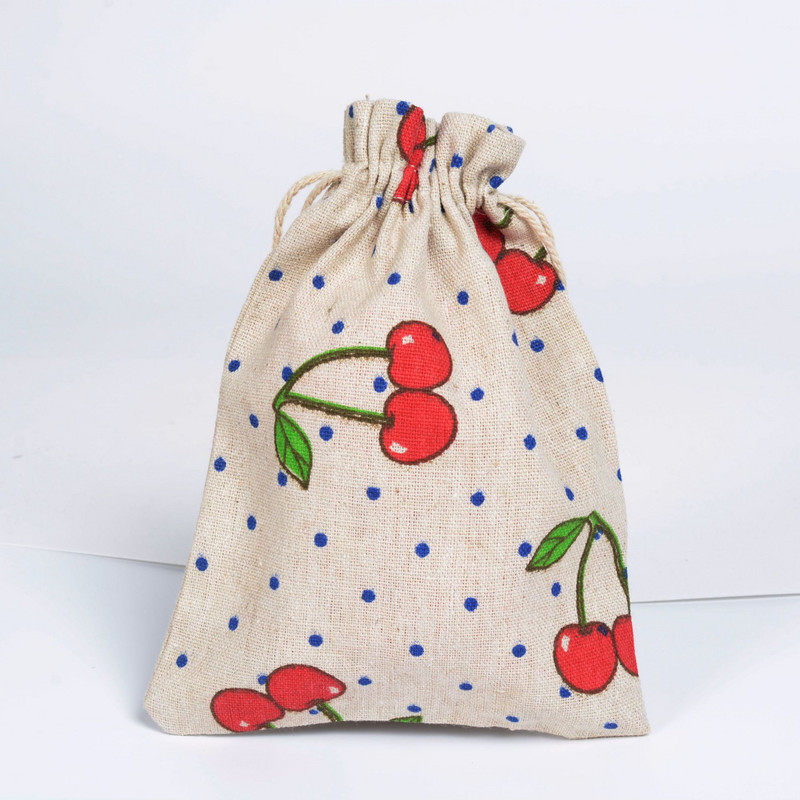 20 buc 10x14 cm imprimare desene animate multicolore vintage din pânză naturală de pânză naturală, cadou, pungi de bomboane pentru petrecere de nuntă.