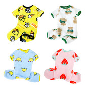 Sweet Print Puppy Dog Jumpsuit Pidžaama väikestele koertele Talvine soe fliis lemmikloomariided Šnautser Yorkshire Rompers maskotid ülikond