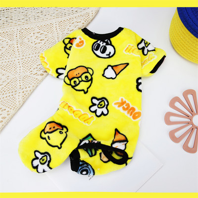 Sweet Print Puppy Dog Jumpsuit Pidžaama väikestele koertele Talvine soe fliis lemmikloomariided Šnautser Yorkshire Rompers maskotid ülikond
