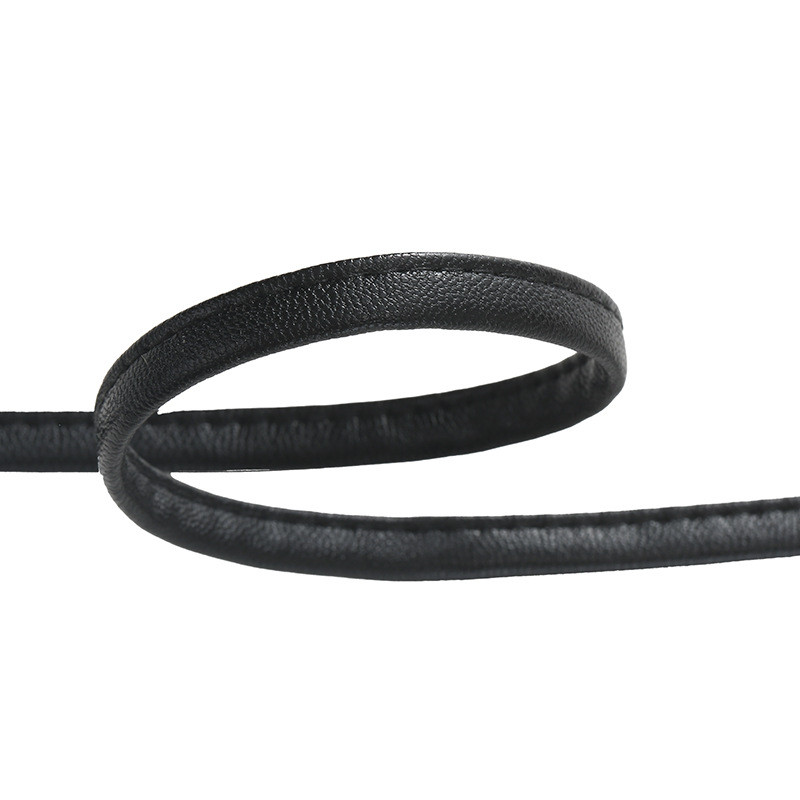 2 metru pītas PU ādas mugursomas siksna plakana ādas aukla auklas virve DIY atslēgas rokassprādze Pīta virves rokassprādzes izgatavošanas materiāli