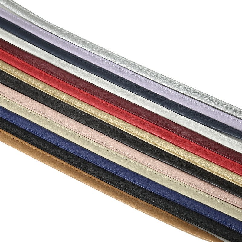 2 metru pītas PU ādas mugursomas siksna plakana ādas aukla auklas virve DIY atslēgas rokassprādze Pīta virves rokassprādzes izgatavošanas materiāli