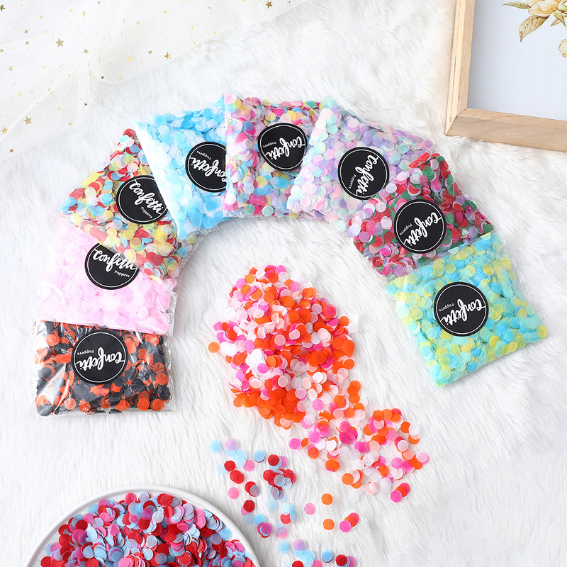 1cm 20g/pungă confetti colorate din plastic Decor pentru nuntă romantică Baloane aurii/sliver Confetti petrecere de aniversare Baby Shower DIY