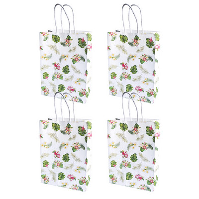 4 tk Flamingo kinkepaberkott Hawaii peo flamingolilledega kraftkommipakendikarbid lastele sünnipäevaks mõeldud beebipeoks