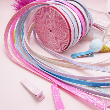 5 Yards 10mm Glitter Strip Embellishment for Baby Hair Clip Kids Headwear Accessories DIY Ties Crafts Προμηθευτής