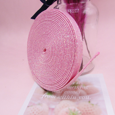 5 Yards 10 mm-es csillogó csík díszítés baba hajcsattal gyerekeknek fejfedő kiegészítők barkács nyakkendők kézműves szállító