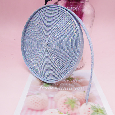 5 Yards 10 mm-es csillogó csík díszítés baba hajcsattal gyerekeknek fejfedő kiegészítők barkács nyakkendők kézműves szállító