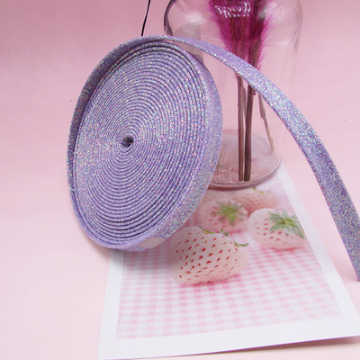 5 Yards 10 mm-es csillogó csík díszítés baba hajcsattal gyerekeknek fejfedő kiegészítők barkács nyakkendők kézműves szállító