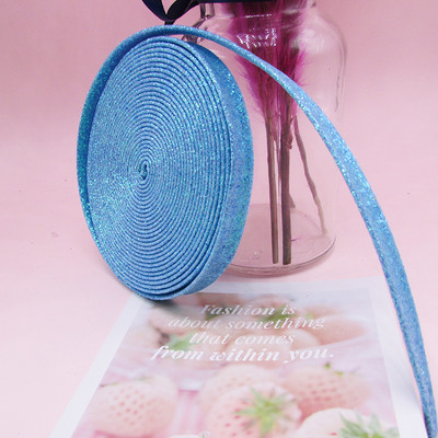 5 Yards 10 mm-es csillogó csík díszítés baba hajcsattal gyerekeknek fejfedő kiegészítők barkács nyakkendők kézműves szállító