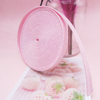 5 Yards 10 mm-es csillogó csík díszítés baba hajcsattal gyerekeknek fejfedő kiegészítők barkács nyakkendők kézműves szállító