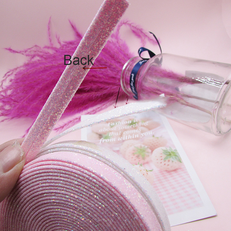 5 Yards 10 mm-es csillogó csík díszítés baba hajcsattal gyerekeknek fejfedő kiegészítők barkács nyakkendők kézműves szállító