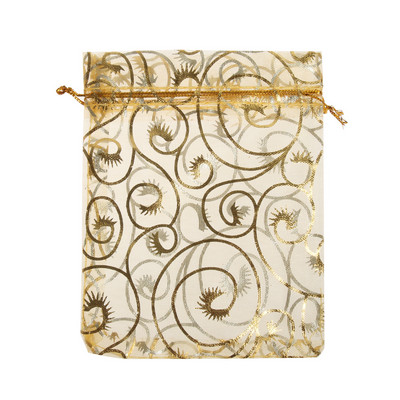 50/100 db/tétel Fashion Star Organza Táskák Szép Ékszer Csomagoló Táskák Esküvői Karácsonyi ajándék tasakok Táska 9x12cm Kiváló minőségű