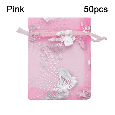 50/100 db/tétel Fashion Star Organza Táskák Szép Ékszer Csomagoló Táskák Esküvői Karácsonyi ajándék tasakok Táska 9x12cm Kiváló minőségű
