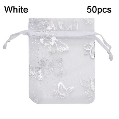 50/100 db/tétel Fashion Star Organza Táskák Szép Ékszer Csomagoló Táskák Esküvői Karácsonyi ajándék tasakok Táska 9x12cm Kiváló minőségű