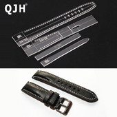 16/18/20/22/24/26mm Bőr kézműves akril óraszíj stencil sablon eszköz DIY akril sablon mintás stencil bőr