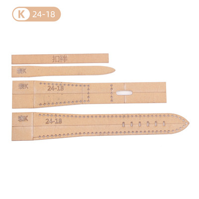 16/18/20/22/24/26mm Bőr kézműves akril óraszíj stencil sablon eszköz DIY akril sablon mintás stencil bőr