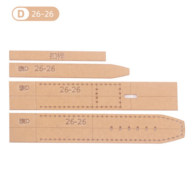 16/18/20/22/24/26mm Bőr kézműves akril óraszíj stencil sablon eszköz DIY akril sablon mintás stencil bőr