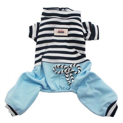 Mājdzīvnieku apģērbs S-XXL Mājdzīvnieku suns Svītrains kombinezons Romperi Kaķu kucēnu T-krekls Bikses Suņu Apģērbi Suņu Kostīmi Suņu Aksesuāri