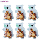 30db Aranyos erdei Állat Ajándéktáskák Koala alakú Sütőcukortáska Gyerek Fiú Lány dzsungel szafari Születésnapi parti kellékek Babazuhany